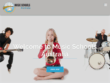 Tablet Screenshot of musicschoolsaustralia.com
